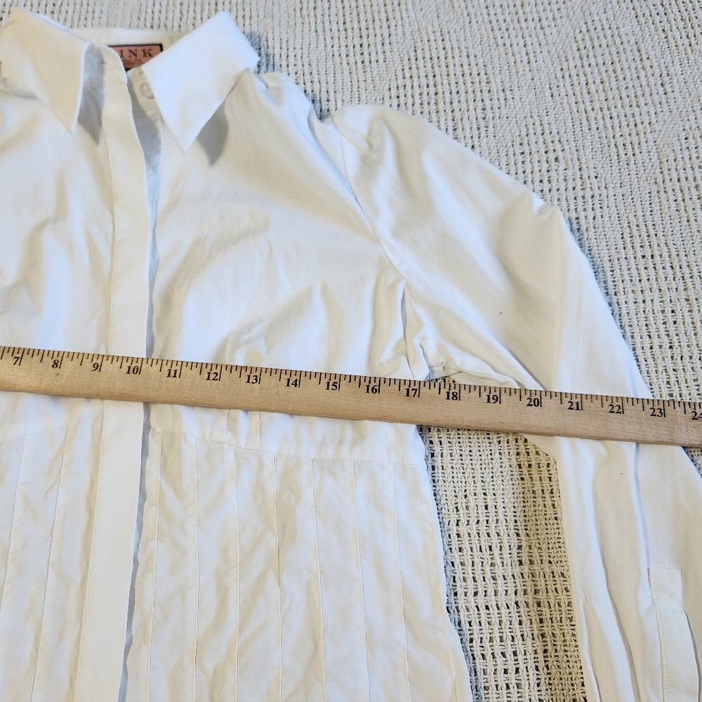 White Button Up Blouse Fitted - image 9